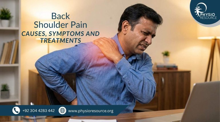 Back shoulder pain causes explained by Physio Resource physiotherapy experts