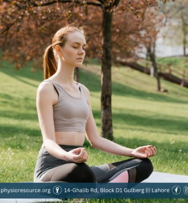 Woman meditating in nature, combining breathing exercises with physical activity for anxiety relief
