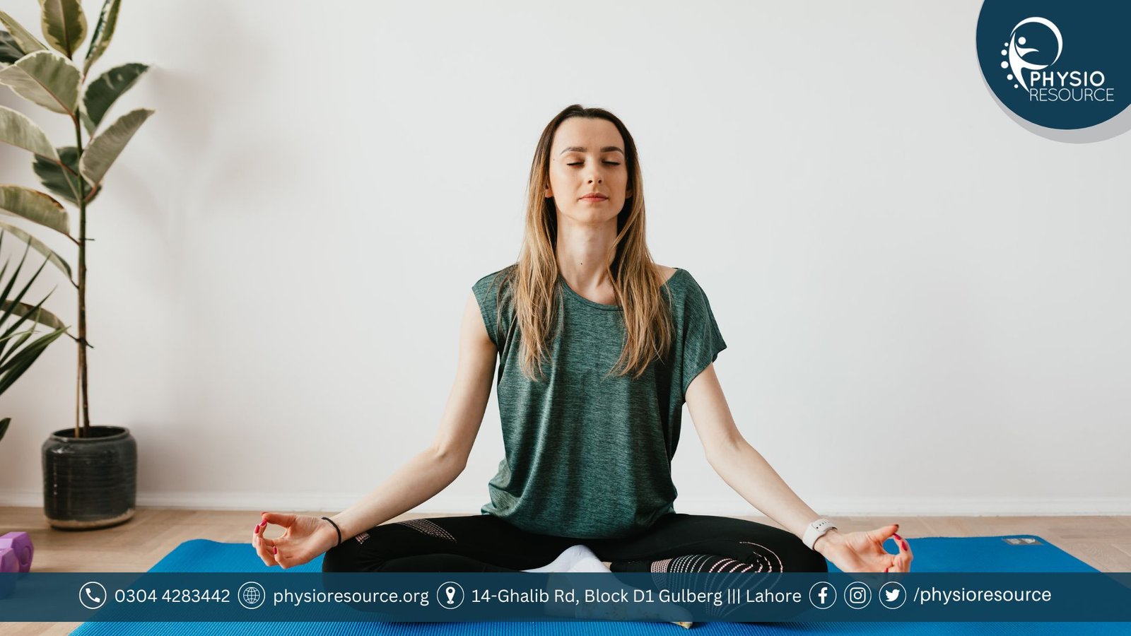 Young woman practicing deep breathing with closed eyes in a peaceful setting, demonstrating the 4-7-8-4 breathing technique
