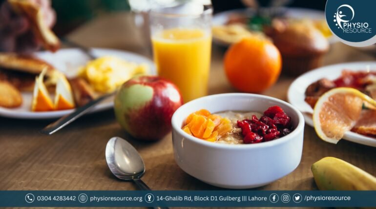 Bowl of oatmeal topped with fruits, seeds, and nuts—an underrated high-fiber breakfast option