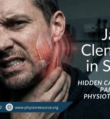 Jaw clenching due to stress causing neck pain and TMJ tension treated with physiotherapy