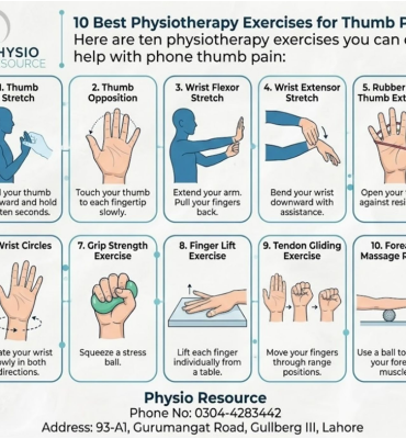 Person holding wrist and thumb to show pain near the base of the thumb.