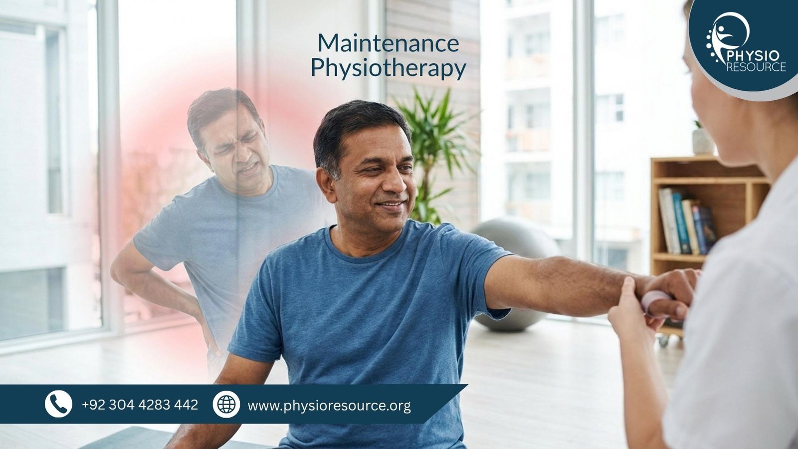 Maintenance physiotherapy exercises to prevent pain recurrence, guided rehabilitation session by Physio Resource Lahore