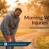 Adult experiencing knee or ankle pain during morning walk due to incorrect posture or footwear, highlighting physiotherapy care at Physio Resource Lahore