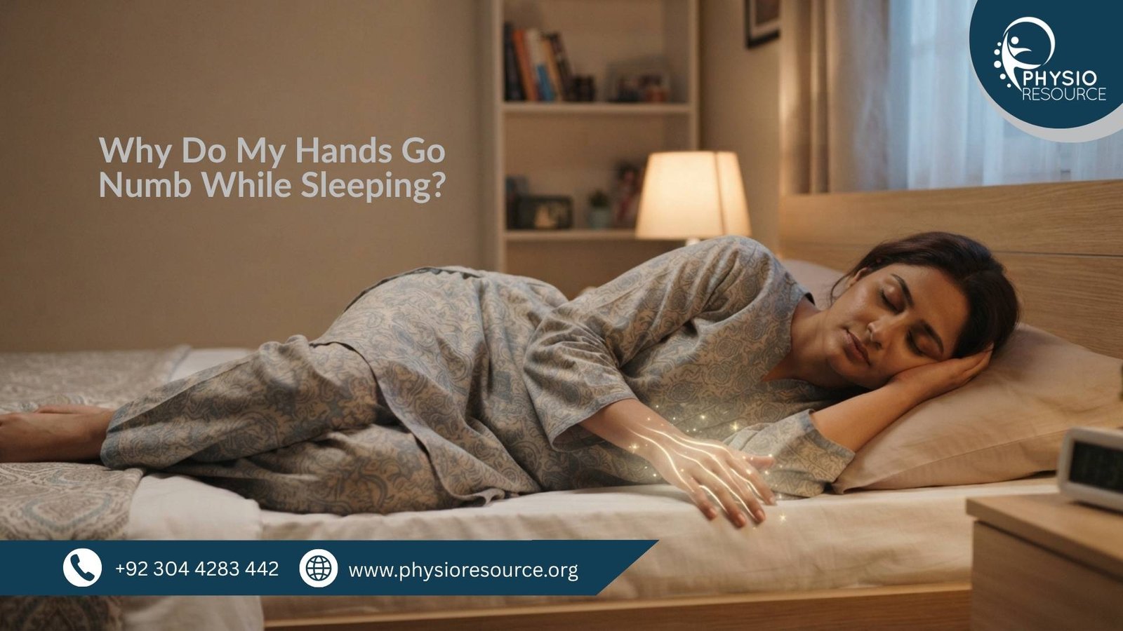 Pakistani adult sleeping with hand under pillow experiencing numbness and tingling sensation at night – Physio Resource
