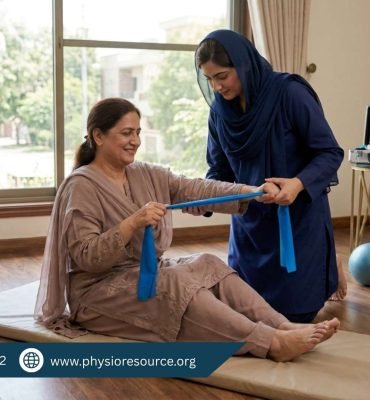 Pakistani adult receiving physiotherapy at home with a physiotherapist in Lahore – Physio Resource