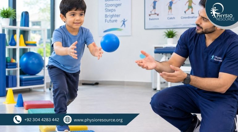 Child struggling with balance and coordination while walking explained by Physio Resource