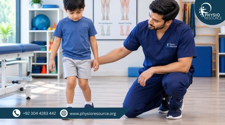 Child's feet turning inward while walking explained by Physio Resource